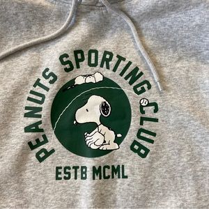 H & M snoopy peanuts sporting club hoodie size xs
